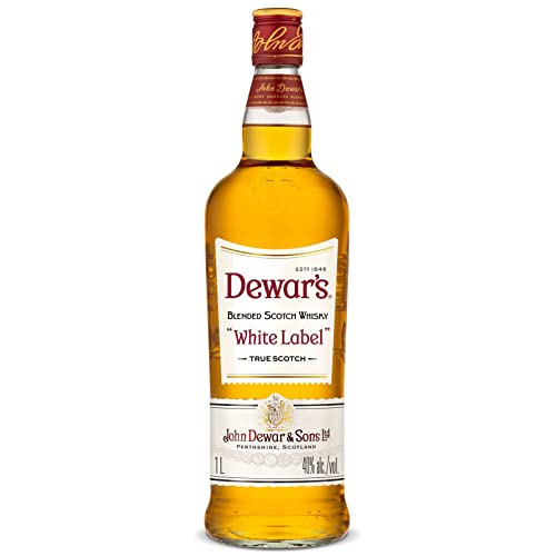 Dewar’s White Label Premium Blended Scotch Whisky con Estuche Regalo, 100 cl
