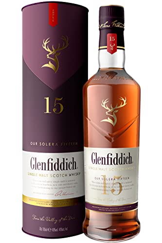 Glenfiddich Whisky premium de malta escocés 15 años – 70cl