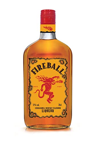 Fireball Cinnamon Whisky - botella de Licor de Whisky infusionado con canela - 700ml
