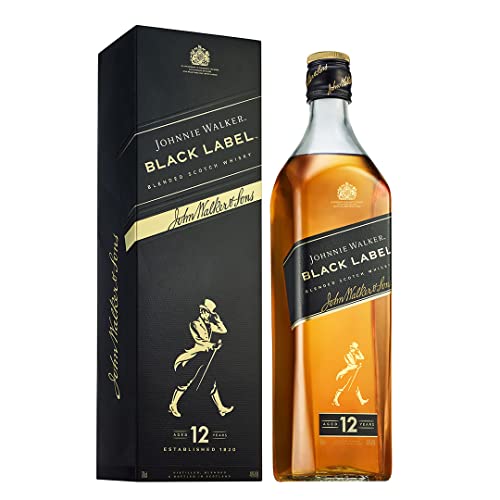 Johnnie Walker Black Label, whisky escocés blended 12 años, 700 ml