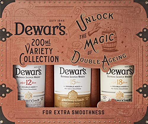 Dewar's Pack de 3 botellines x 200 ml de Dewar's 12, 15 y 18 - 600 ml
